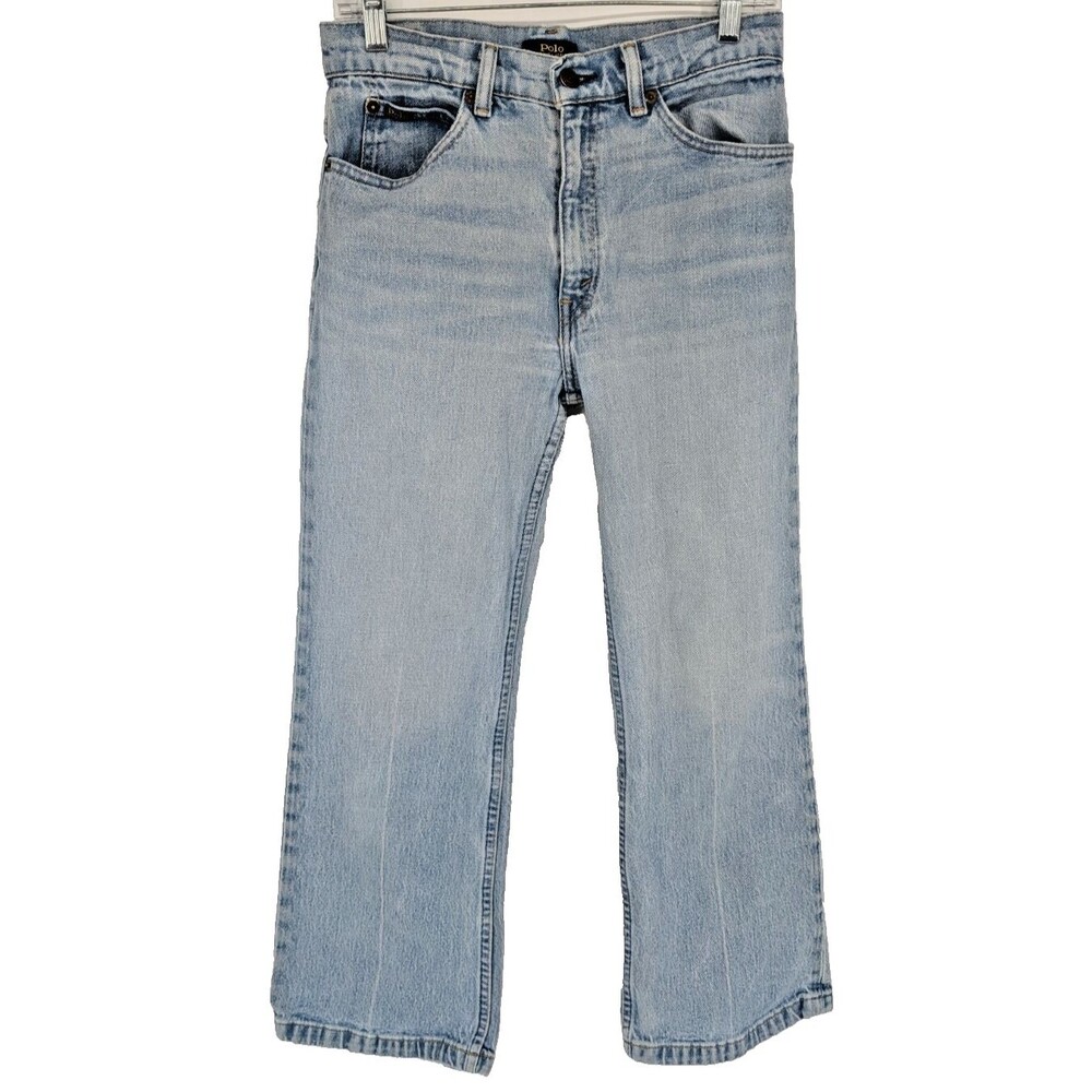 POLO Ralph Lauren Womens Jeans 27/27 Straight Cropped Flare Blue